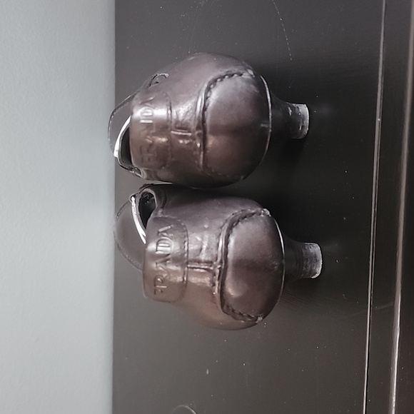 Prada Black Leather Kitten Heels - Picture 5 of 8